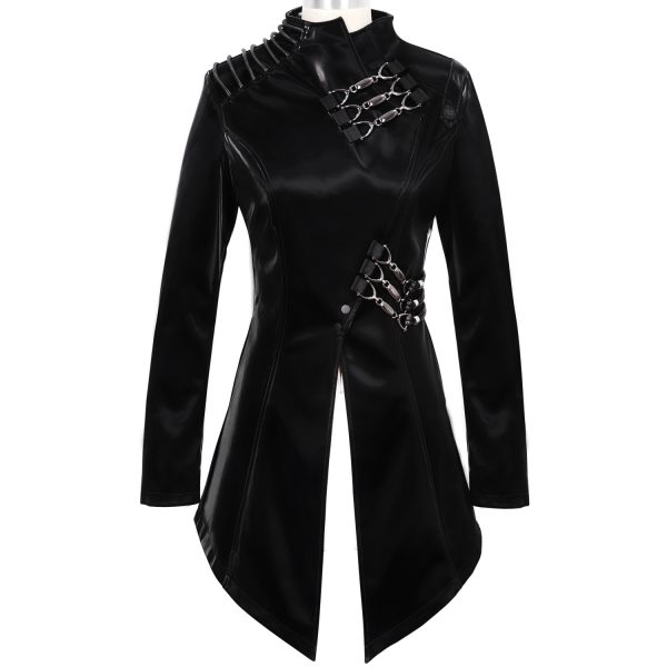 DEVIL FASHION Veste ‘Thorne’ En Simili Cuir Noir nouvelle saison 1