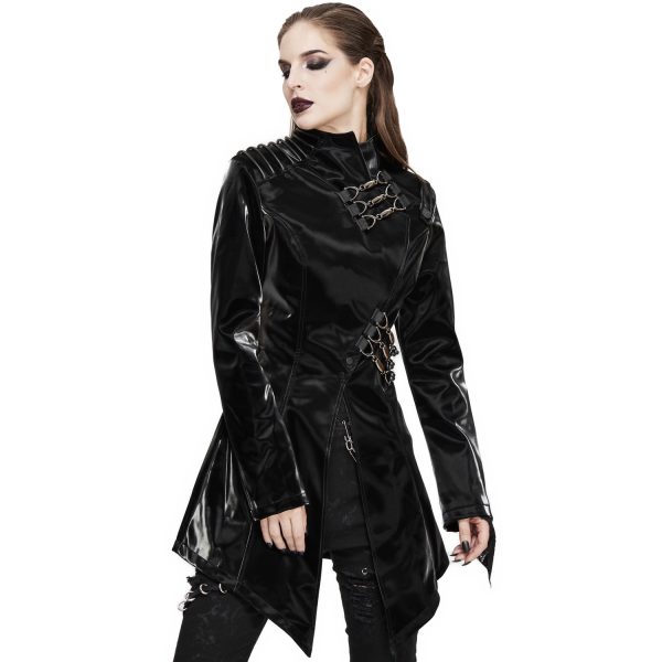 DEVIL FASHION Veste ‘Thorne’ En Simili Cuir Noir nouvelle saison 9