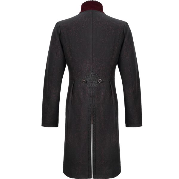 DEVIL FASHION Veste Victorienne ‘Atkins’ Noire Et Bordeaux luxe soldes 14