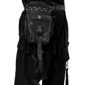 PUNK RAVE Waistbag ‘Xenos’ Noir luxe soldes 17