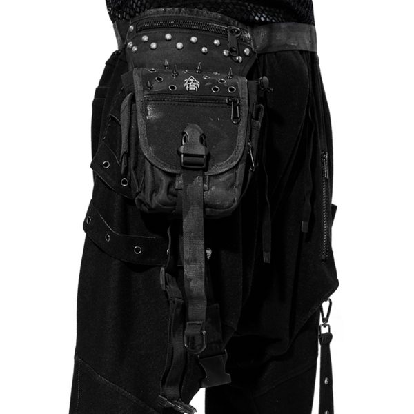 PUNK RAVE Waistbag ‘Xenos’ Noir luxe soldes 3