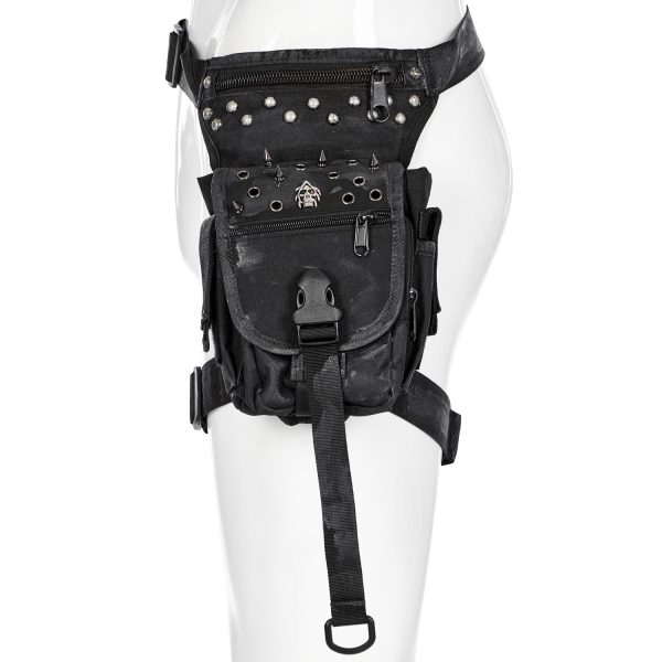 PUNK RAVE Waistbag ‘Xenos’ Noir luxe soldes 1