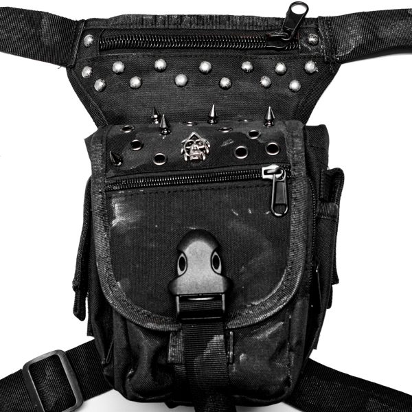 PUNK RAVE Waistbag ‘Xenos’ Noir luxe soldes 11